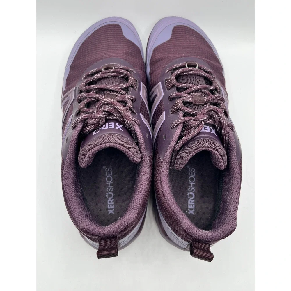 Xero Shoes Scrambler Trail Low WP Women Sz 9.5 Hiking Sneakers Fig Purple